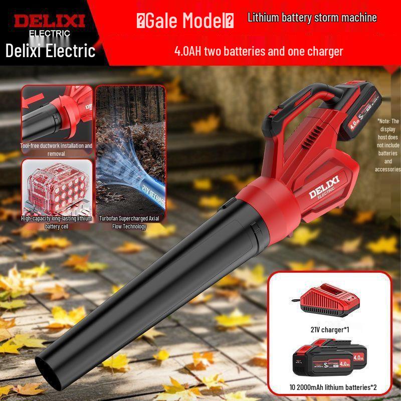 Delixi High-Power Rechargeable Leaf Blower & Industrial Hair Dryer