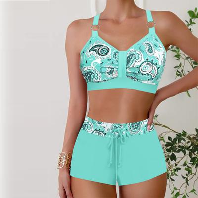 Women's Swimwear Tankini 2 Piece Swimsuit Paramecium Vacation Bathing Suits