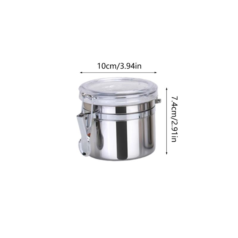Multifunctional Steel Canister Set Steel Kitchen Storage Container Food Storage Sealed Canister with Clear Lid