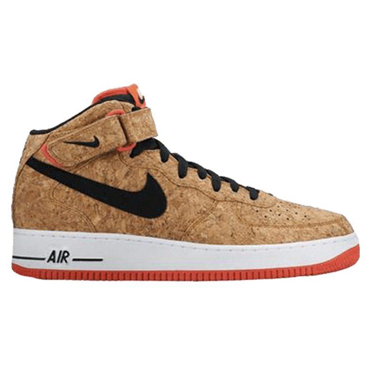 Nike Air Force 1 Mid top Skateboard Shoes Men's Brown 748282-100