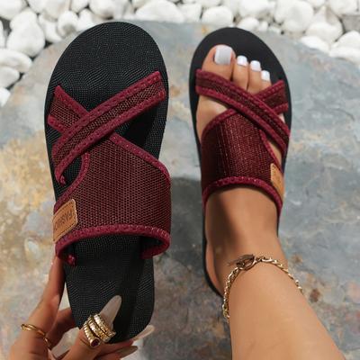 Women Slippers 2025 New Casual Soft Sole Big Size Flat Sandals Fashion Platform Shoes Outdoor Lightweight Slippers Slides Women