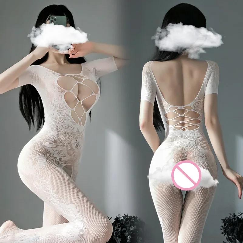 Erotische Sexy Dessous Weibliche Schwarze Spitze Transparente Pyjamas Erotisches Exotisches Kostüm Cosplay Anzug Erotische Dessous Sexy Strümpfe