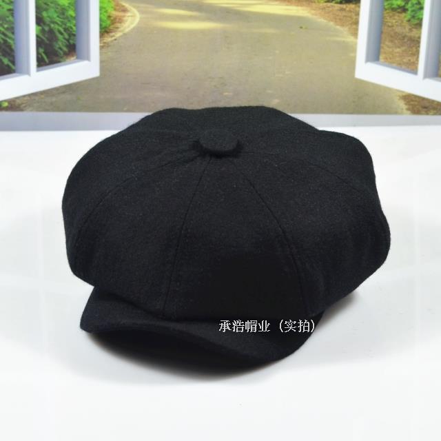 

Retro Cap, Beret, Men S And Women S Wool Woolen Octagonal Hat, Casual Versatile Couple Hat, Adjustable adjustable 54-59