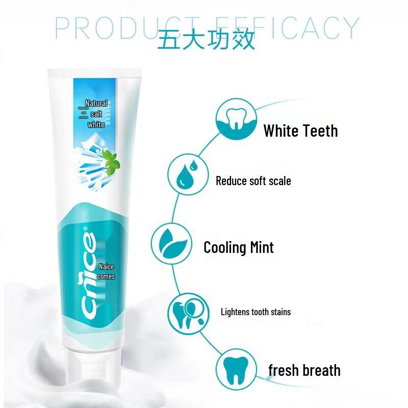 NICE Natural Salt Whitening & Gum Care Toothpaste (48 x 120g)