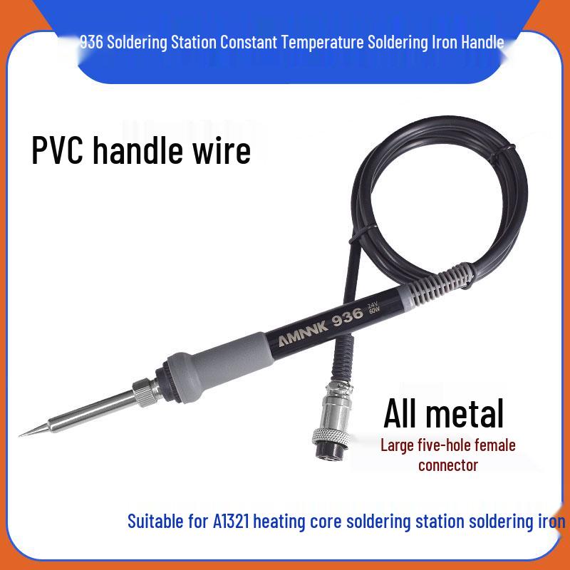 936/969 Electric Soldering Iron Handle with 5-Pin/7-Hole Accessories for Repair and Welding