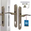 Door Handle Long Plate For Cylinder Insert Classic Patina 90