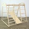 Indoor Wooden Climbing Frame & Slide Combo for Kids' Playroom
