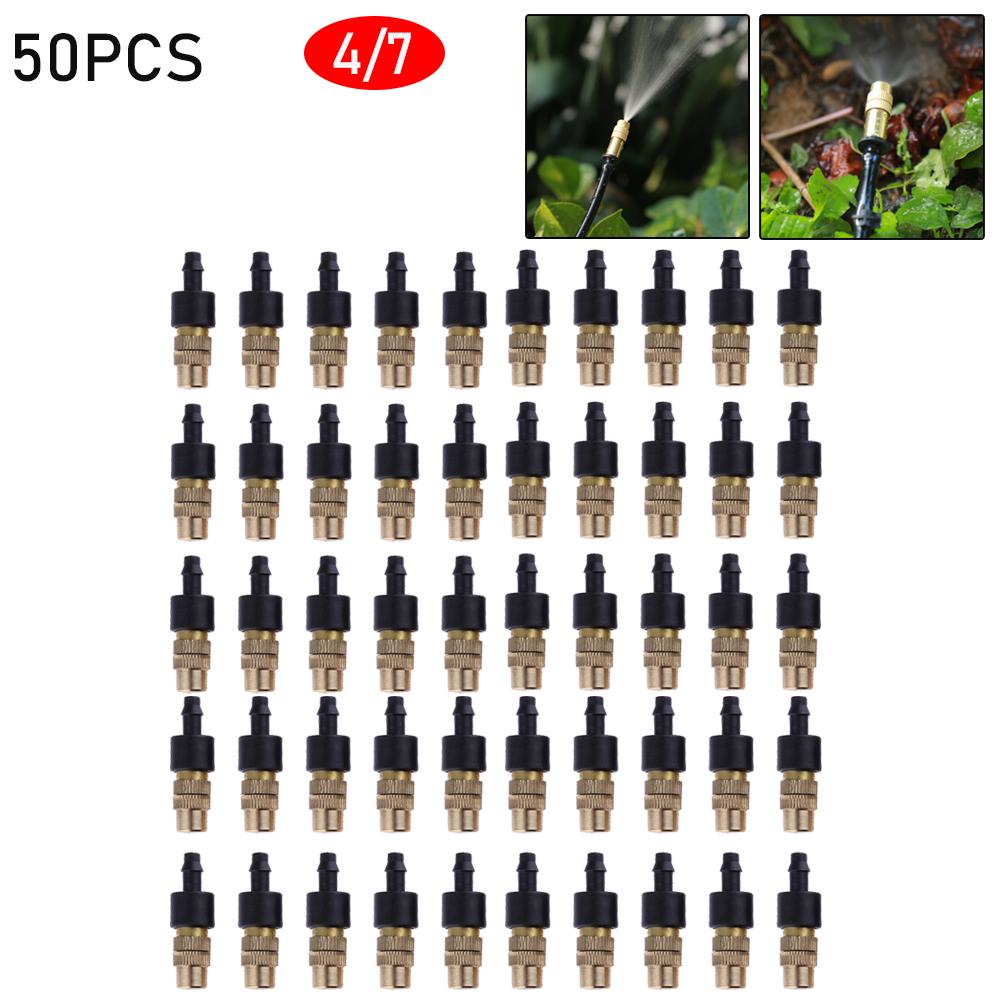 10-100pc 4/7 Dripper Drip Head Adjustable Brass Sprinkler Head Agricultural Misting Nozzles Garden Gardening Irrigation