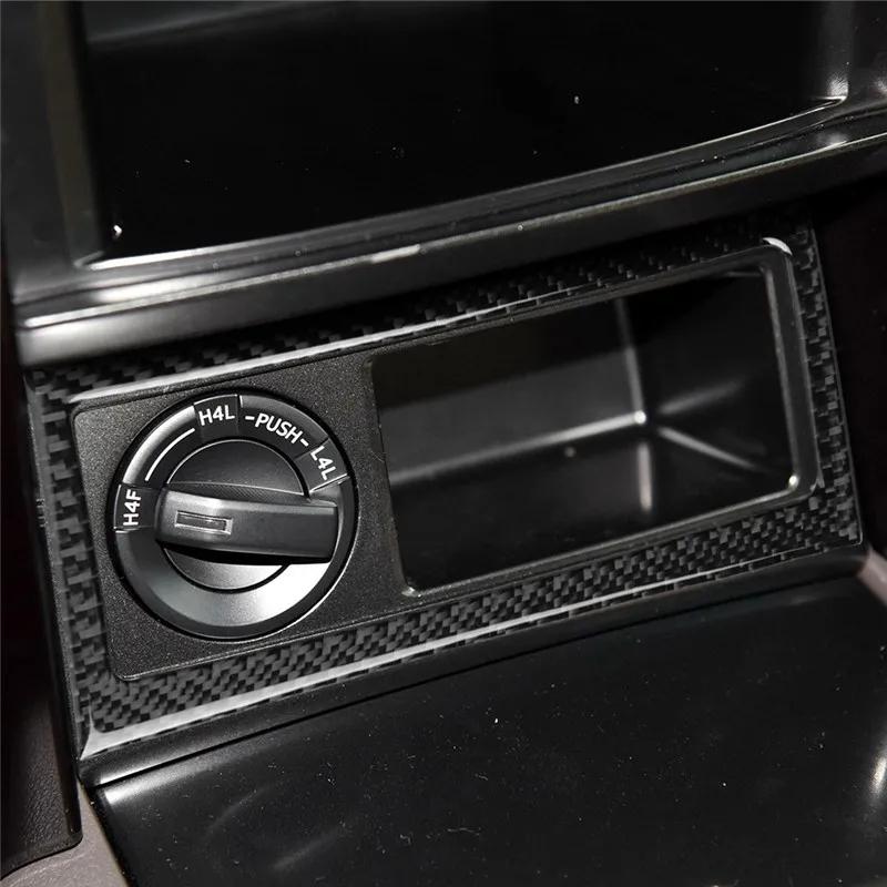 Se potrivește pentru Toyota Land Cruiser 150 Prado 2010-2017 Accesorii auto din fibră de carbon multifuncțională cu buton cadru decorativ auto autocolant