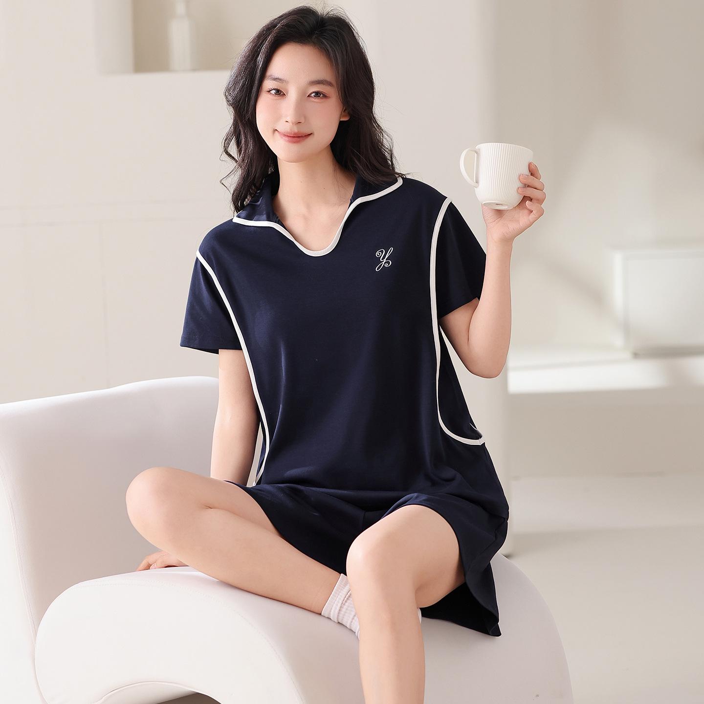 

Anmeimeng Women s Sporty Summer Pajama Set with Built-in Bra, Pure Cotton Short Sleeve, Thin, Suitable for Outdoor Loungewear. Large