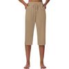 Women's   Sweatpants Drawstring Capris with Pockets Wide Legs Jogger Workout Yoga Pants