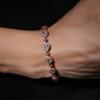 Personality temperament Geometric zircon bracelet Copper inlaid zircon exquisite oval gemstone jewelry