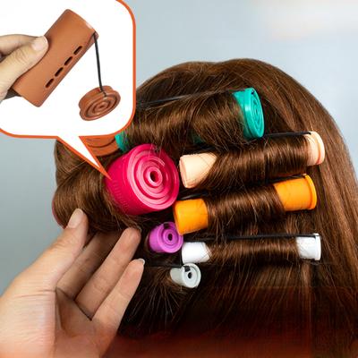 10Pcs Hair Roller Heatless Curling Curlers Hair Heatless Curling Rods Magic Hair Curler Without Heat Wave Curly Perm Rods Random
