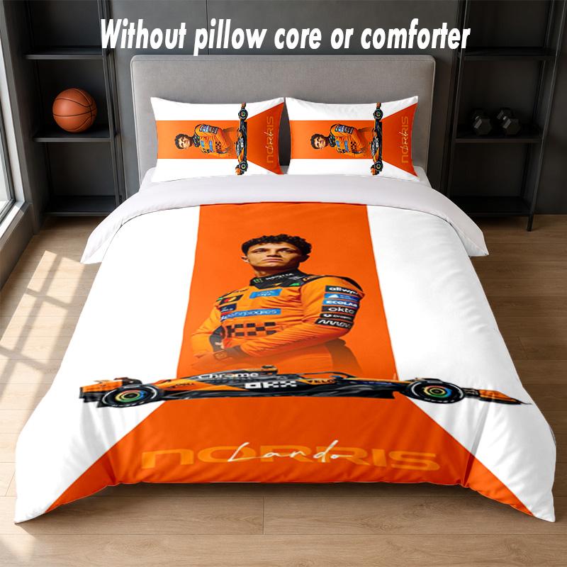Lando Norris Design Bed Bedding Set 1 Duvet Cover + 2 Pillowcases Soft Breathable Household Bed Linens