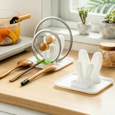 Küche Desktop Topf Deckel Halter Arbeitsplatte Spachtel Lagerung Rack Stabile Wärme-Beständig Topf Deckel Rest Organizer Küche Werkzeug