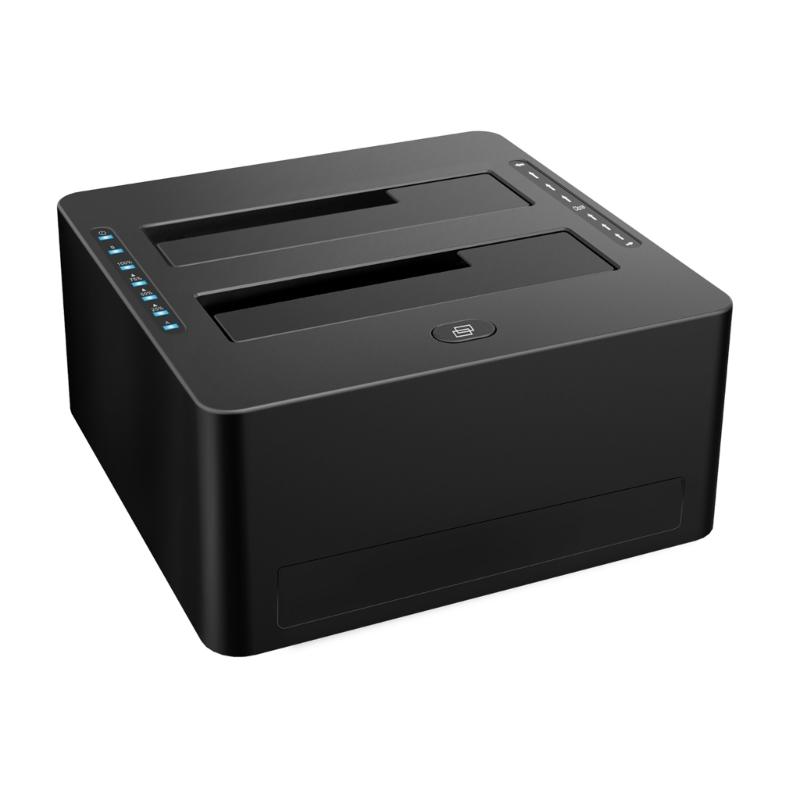USB 3.0 Док-станция для двух жестких дисков 5 Гбит/с для 3,5-дюймовых или 2,5-дюймовых жестких дисков с функцией автономного клонирования 1