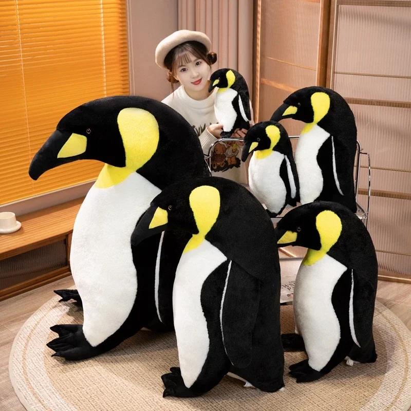 Niedliches Flauschiges Simulationsplüschtier Kawaii Pinguin Plüschtier Lebensechte Tierpuppe Heimdekoration Kinder Kinder Geburtstagsgeschenke
