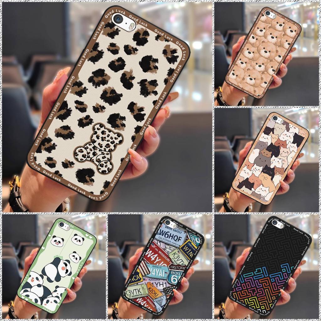 Cartoon Full Wrap Phone Case For Iphone 5/5S/SE/ip5/ip5S/ipSE TPU Durable Waterproof Cute Back Cover Fashion Design