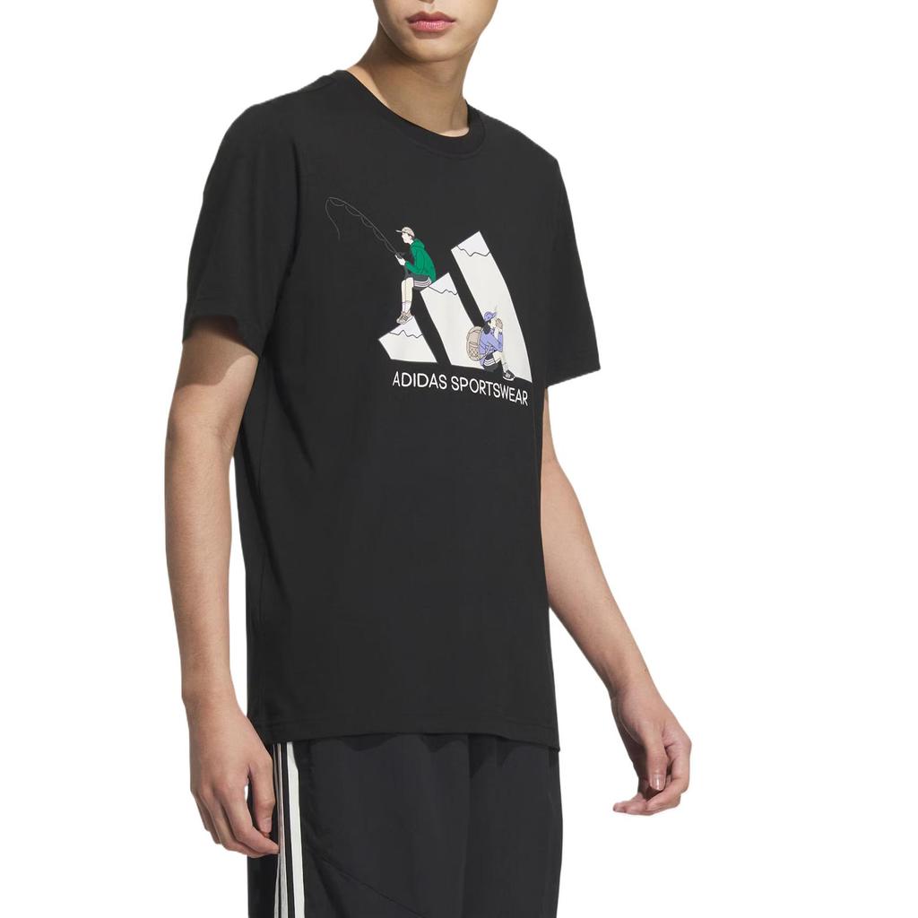 adidas GRAPHIC SHORT SLEEVE T Shirt Unisex Black KB7748