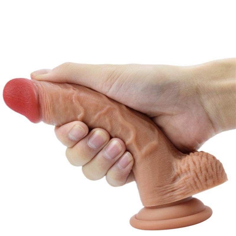 Liquid Silicone Soft Simulation Penis Wearable Pants Suction Cup for Men and Women Manual Dildo Masturbation Sex Tool