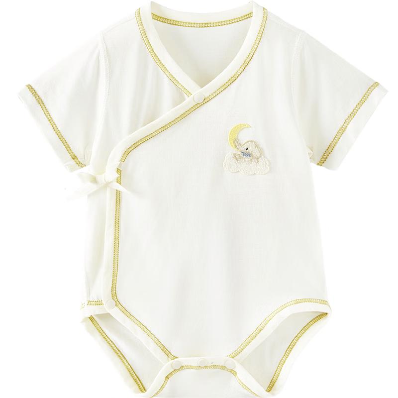 TONGTAI Baby Modal Short-Sleeve Romper 66cm грязно-белый