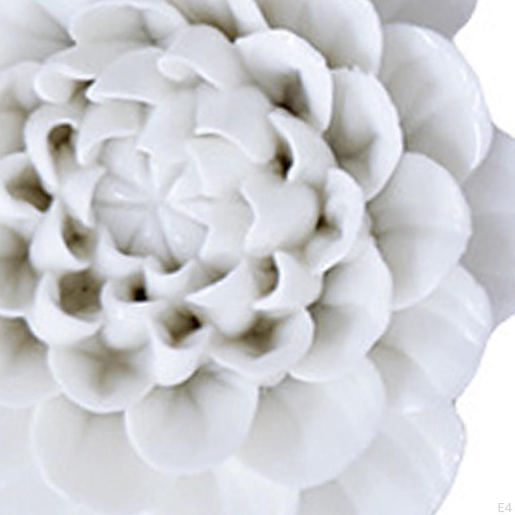 Ceramic Art 3D Hanging Porcelain Flowers Decorative Artificial Sculpture for Bathroom Living Room