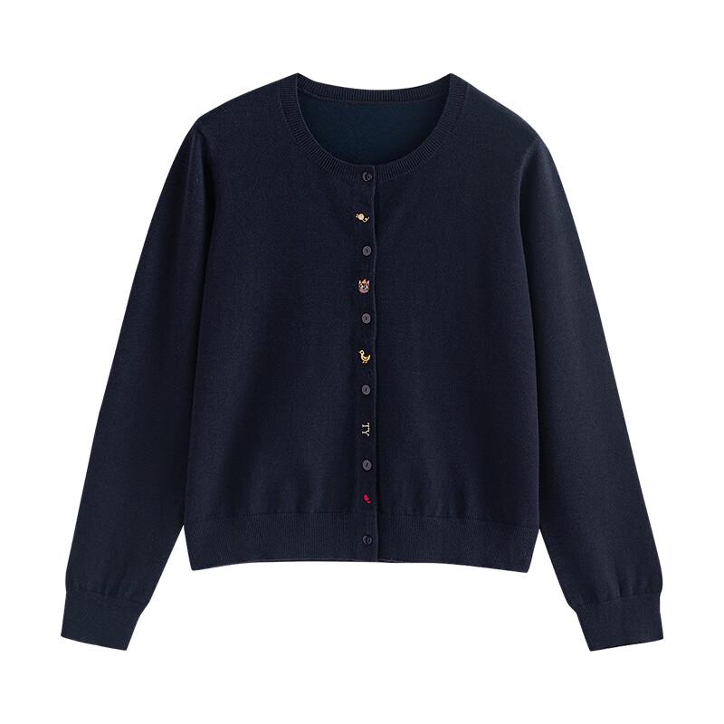 Women's Winter Embroidered Animal Knit Cardigan