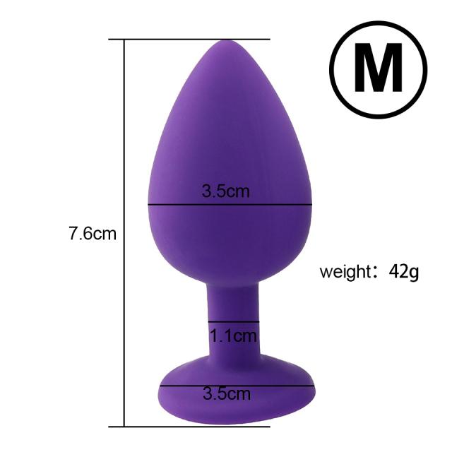 3 Sizes Anal Plug Sex Toys  Female Vibrator Adult Silicone Sex Prostate Back Yard Toy Anal Butt Plug Women Man Couple Gay Unisex