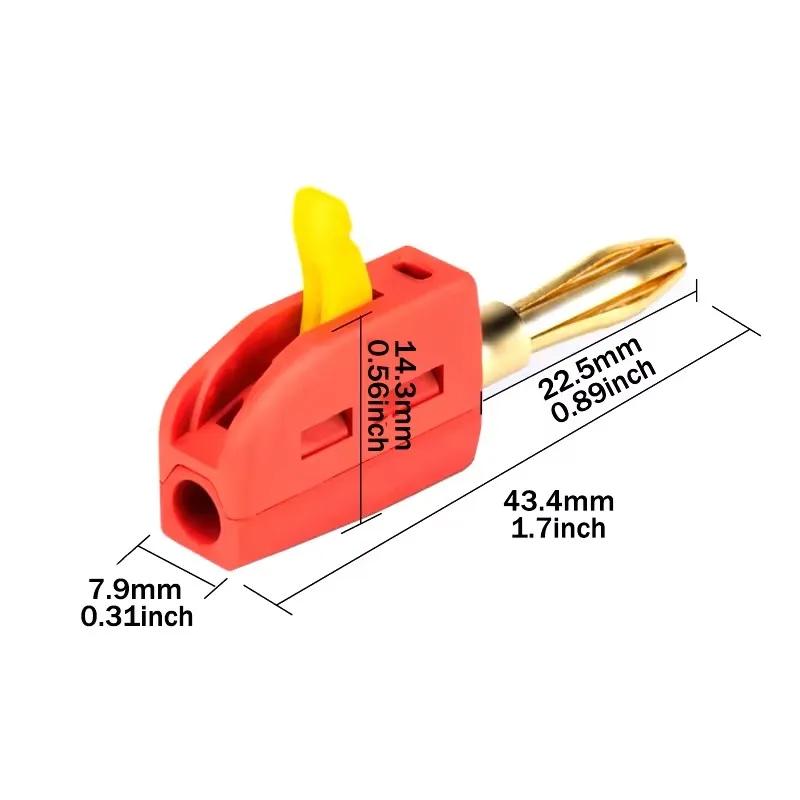 4mm Solderless Quick Wire Connector High Current 32A Banana Plug Terminal Block Power Testing Instrument Plug Musical Speaker