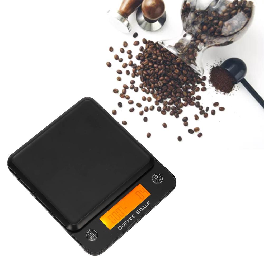 LCD Display Coffee Scale ABS Food Baking Scale Durable Digital Kitchen Scale Coffee Brewing