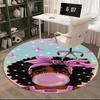Pink Afro Girl Chair Mat - Round Carpet for Home Decor, Office, Living Room, Bedroom Gift0505b