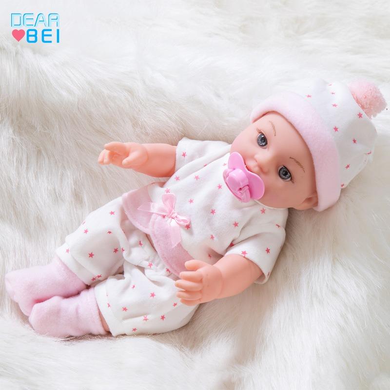 Inch Soft Rubber Reborn Baby Doll Fashion Dress Up Play Toy For Girls