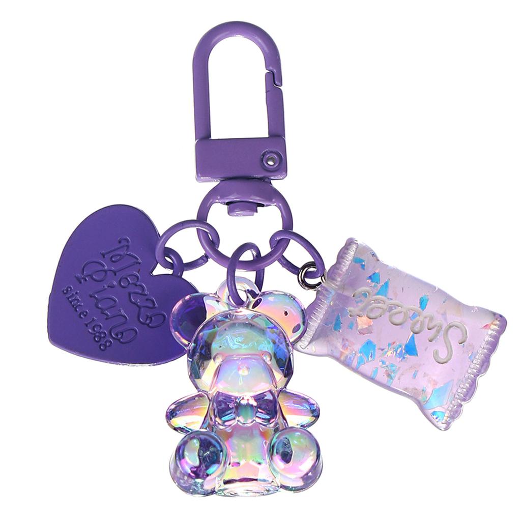 Kolorowy breloczek do kluczy w kształcie serca Ozdoba Stylowy dodatek do kluczy Unikalne ozdoby do torebki dla osób podążających za modą