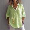 QICED Damesmode Casual Blouses & Overhemden met Lange Mouwen en V-hals