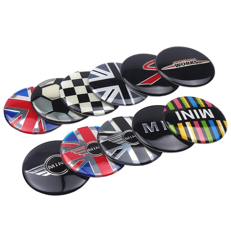4pcs 52mm Metal Alloy British Flag Soccer S Emblem Car Wheel Center Hub Caps Stickers For Mini Cooper-S R56 R50 R53 Accessories Ypbhr22