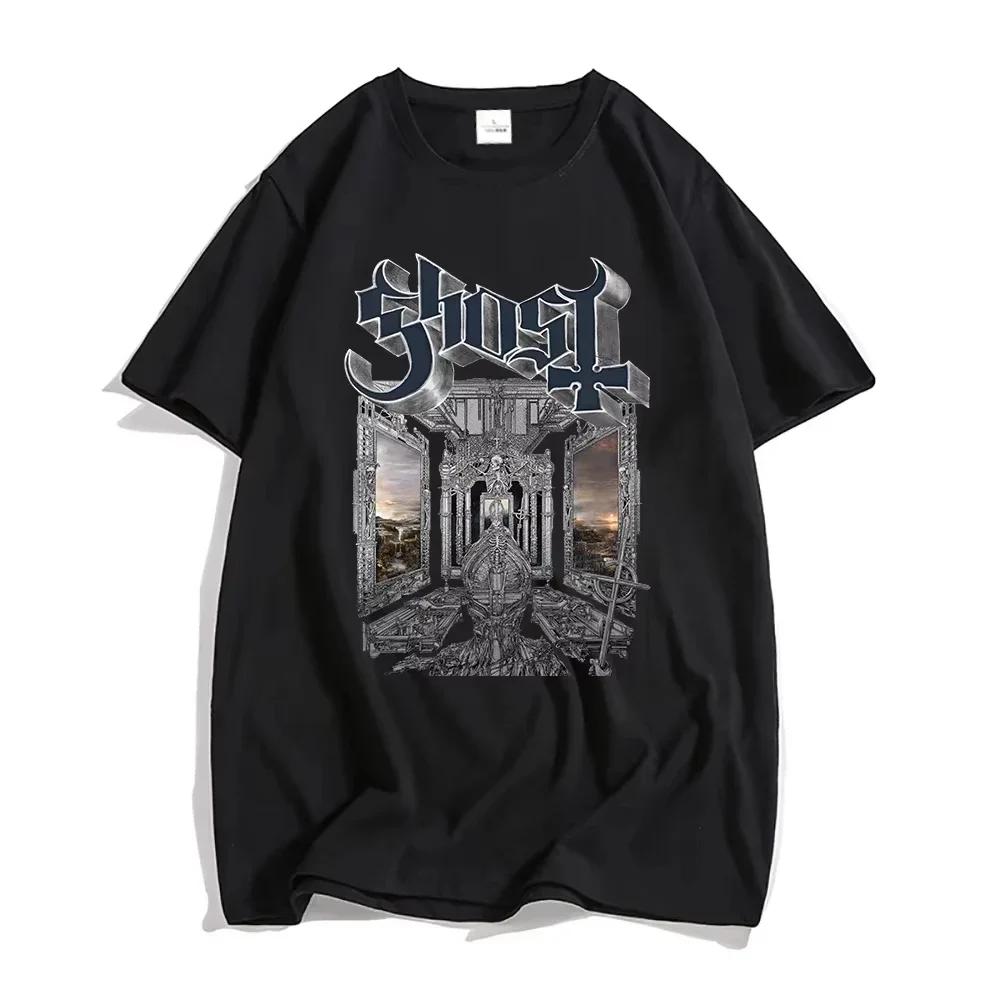Skeletá Album 2025 Men Women T-shirts Ghost Band Satanized Cotton Tshirt Heavy Mental Fashion Summer T Shirt Grunge Hip Hop Tees