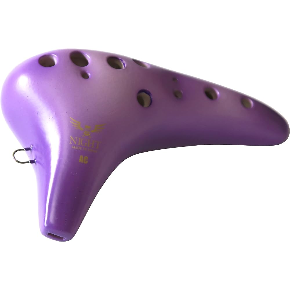 NIGHT Ocarina Shirabe Alto C Key S-ACV Violet Ceramic Musical Instrument