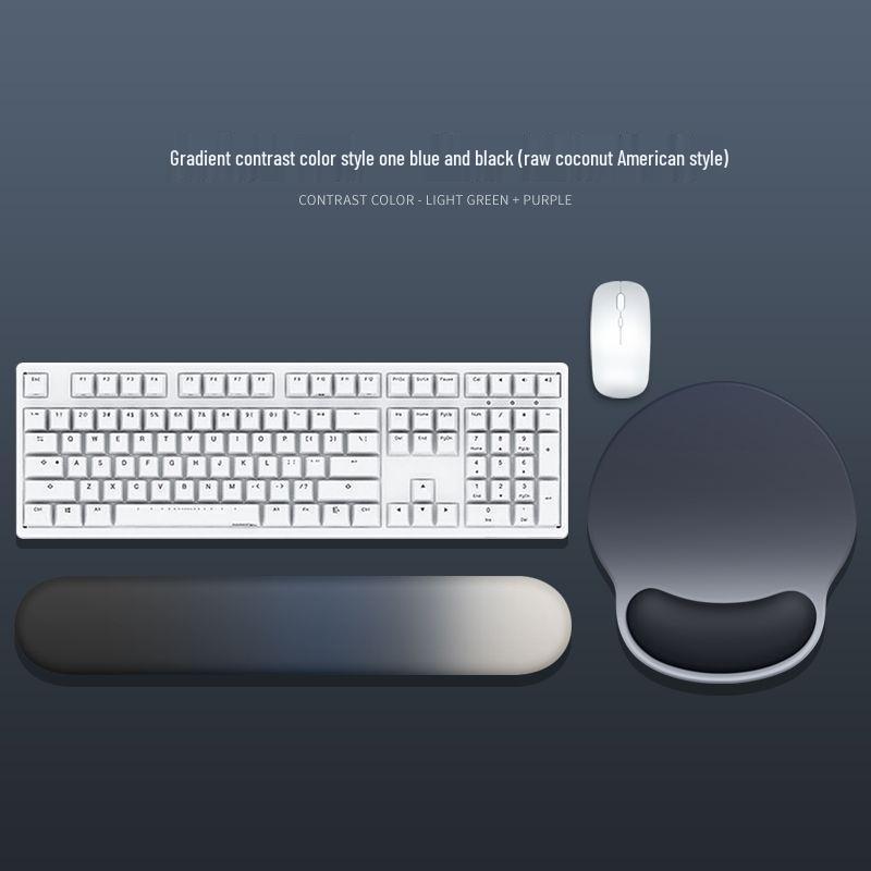 Women's Gradient Color Wrist Rest Mouse Pad & Keyboard Hand Rest for Office