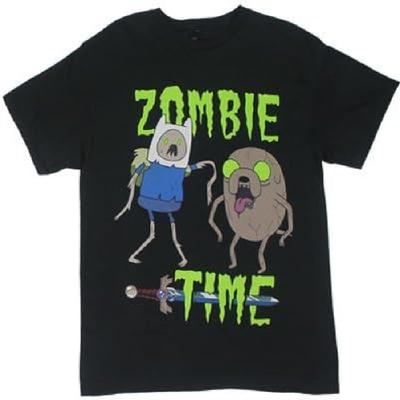 Adventure Time With Finn And Jake Zombie Time Officially Licensed Adult T-shirt