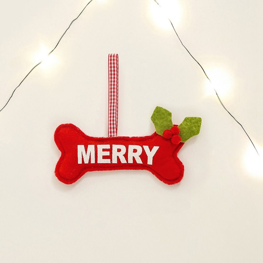 3pcs/set Bone Shape Christmas Tree Decoration Portable Xmas Tree Pendant Hanging Ornaments  Holiday