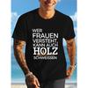 Men'S Funny German Saying T-Shirt | Light Brown Casual Tee With Bold Text Design, Stretchable, Machine Washable, Regular Fit, Crew Neck, Short