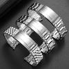 For Seiko Watchband No. 5 Diving Sxns80 Snxs79 Snxs79k Snxs77 Snxs73 Series 19mm Curved End Stainless Steel Strap Folding Buckle