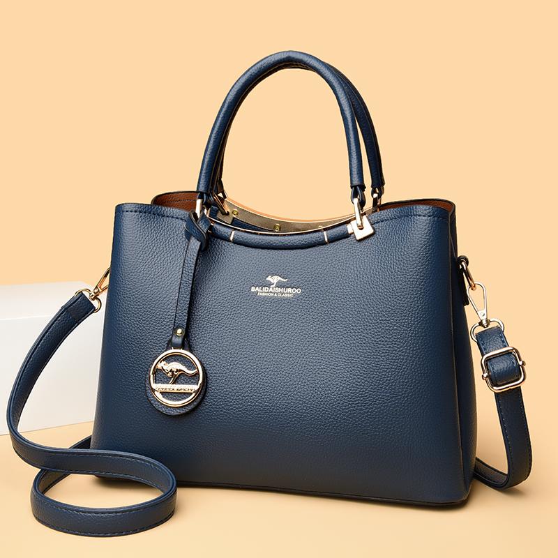 Large Capacity Women's Handbag with Soft PU Leather Material Fashionable Shoulder Bag, Solid Color Crossbody Bag Suitable for Travel and Shopping