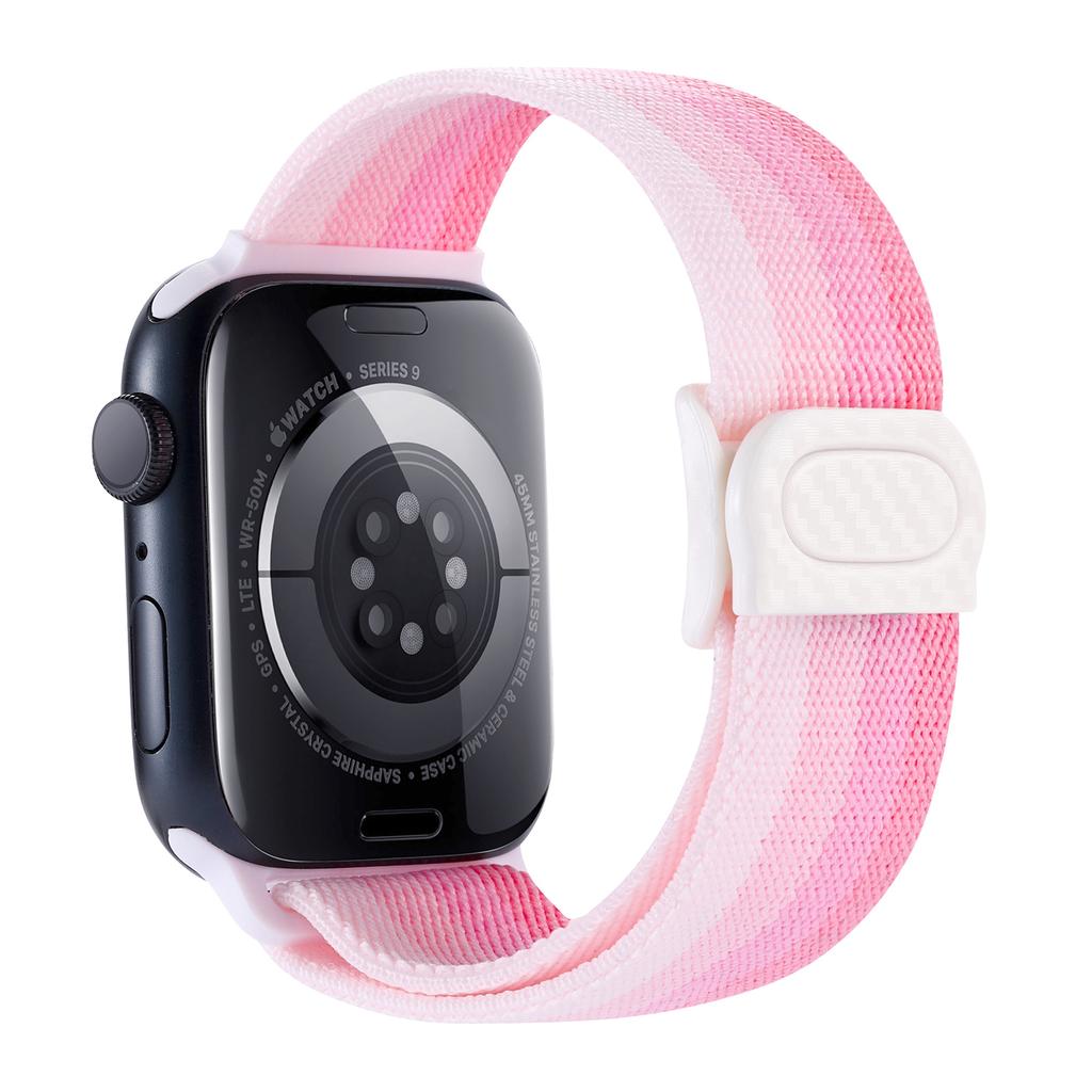 Nylon Strap For Apple watch band 45mm 40mm 44mm 41 46mm 49mm Elastic carbon bracelet correa iWatch series 9 8 7 6 se Ultra 2 10