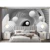 Size Modern 3d Space Wallpaper Sphere Space Vortex Mural Bedroom Living Room Tv Background Wall Mural