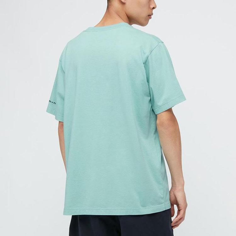 Uniqlo X Keith Haring X Tokyo Graphic Cartoon Print Crew Neck Short Sleeve T-Shirt Unisex T-Shirts Light-Green 437537-52