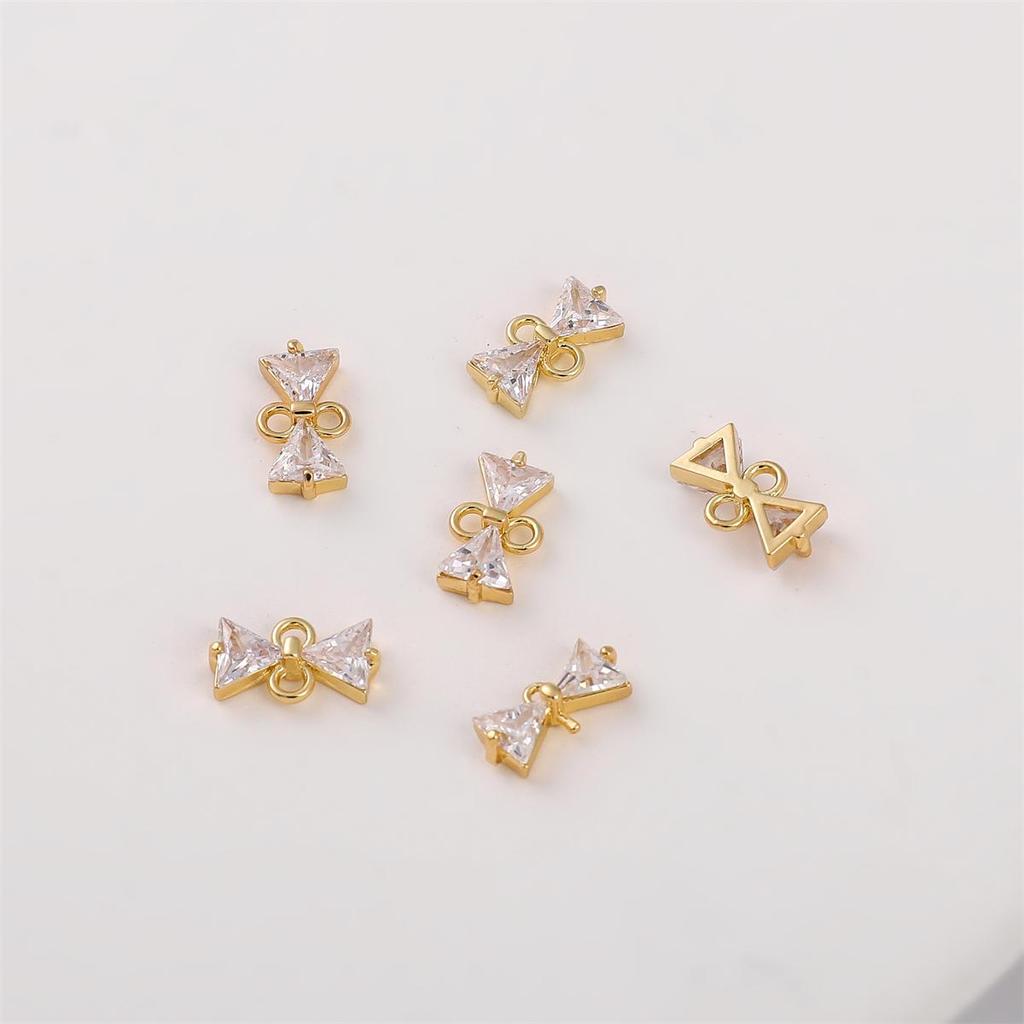 12mm Copper Bow Tie Shape Pendant For Jewelry Making DIY Bracelet Necklace Earring