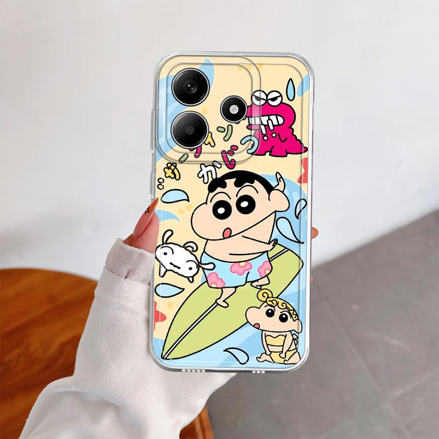 Cute Crayons Shinchan Soft Phone Cover Case for Xiaomi Redmi Note 14 Pro Plus 11 13C 10S 12S 9 10 11S A4 14C 12 Note 13