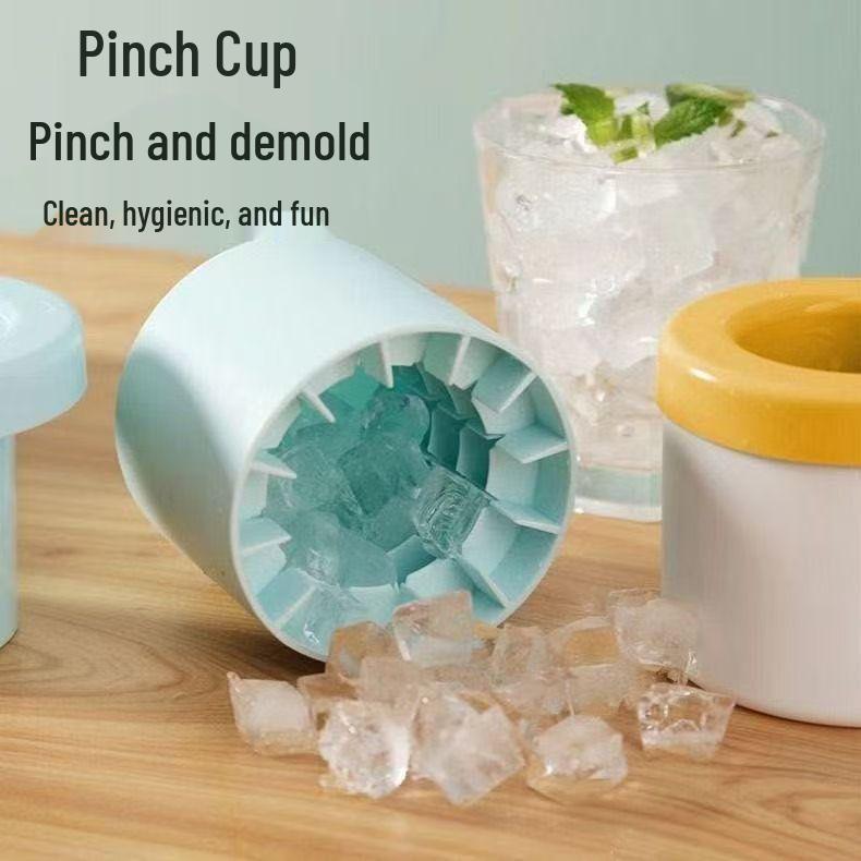 

Round Silicone Ice Cube Mold & Storage Box for Easy Release OPP Bag жёлтый