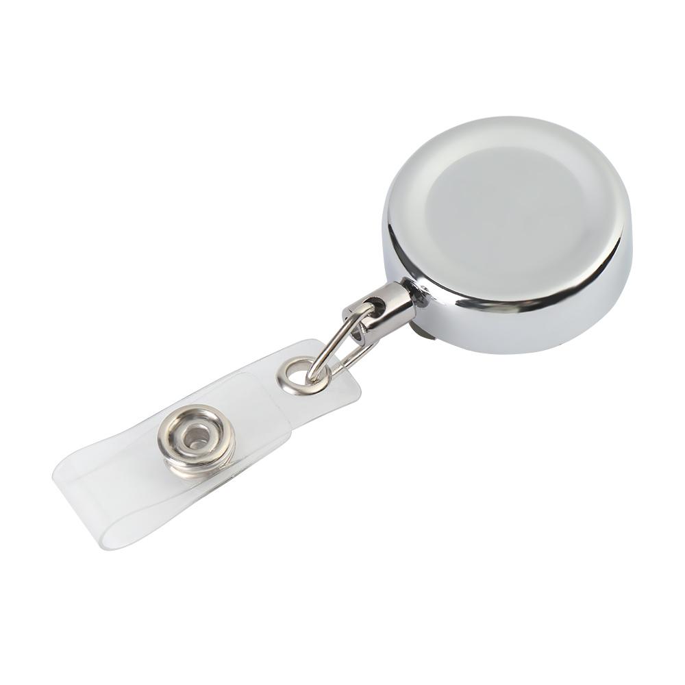 1pc Unisex ID Name Card Anti-Lost Clip Stationery Lanyards Key Ring Retractable Badge Holder